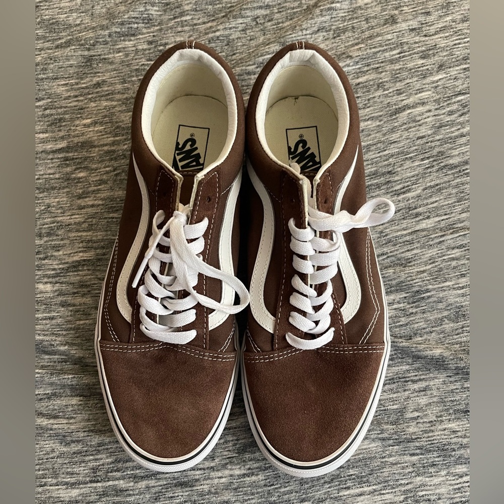 Men’s Vans, Old Skool Sneakers, Size 10.5, Brown